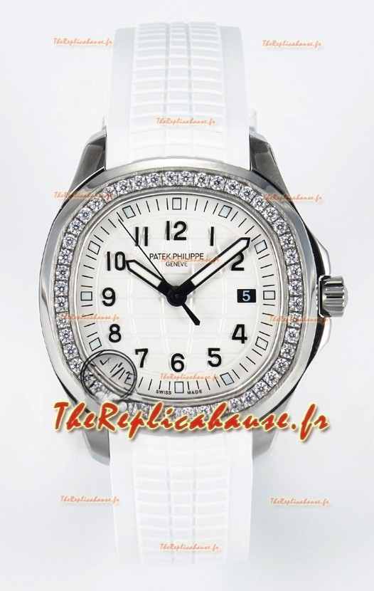 Réplique de montre Patek Philippe Aquanaut 5267 avec cadran blanc et mouvement à quartz suisse 