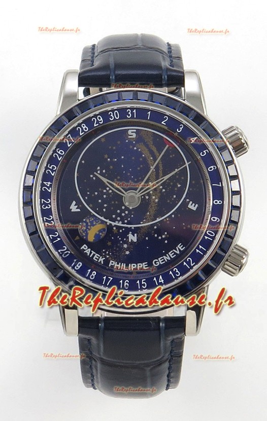 Patek Philippe Grand Complications 6102 Cadran bleu Diamants bleus Réplique suisse 