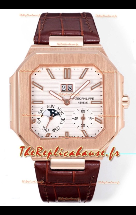 Patek Philippe Cubitus 5822 Boîtier en or rose Cadran blanc Réplique suisse