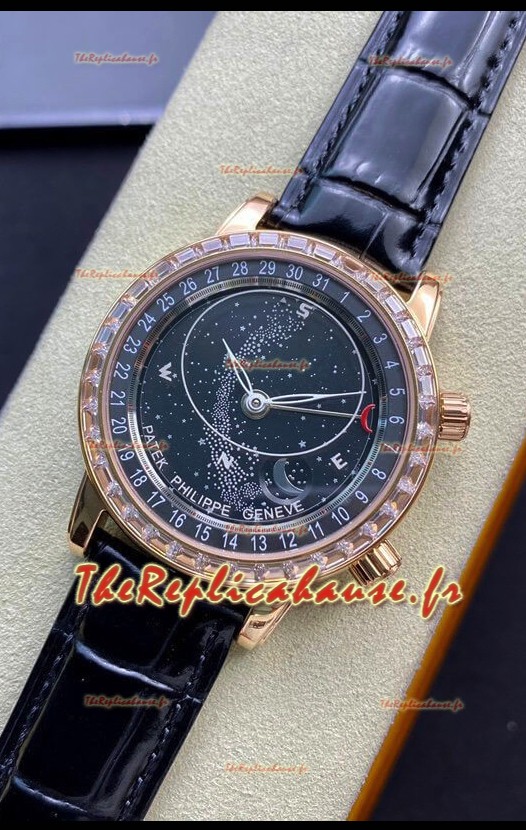 Patek Philippe 6104R Grand Compilations Handwind Réplique Suisse Montre - Lunette diamants