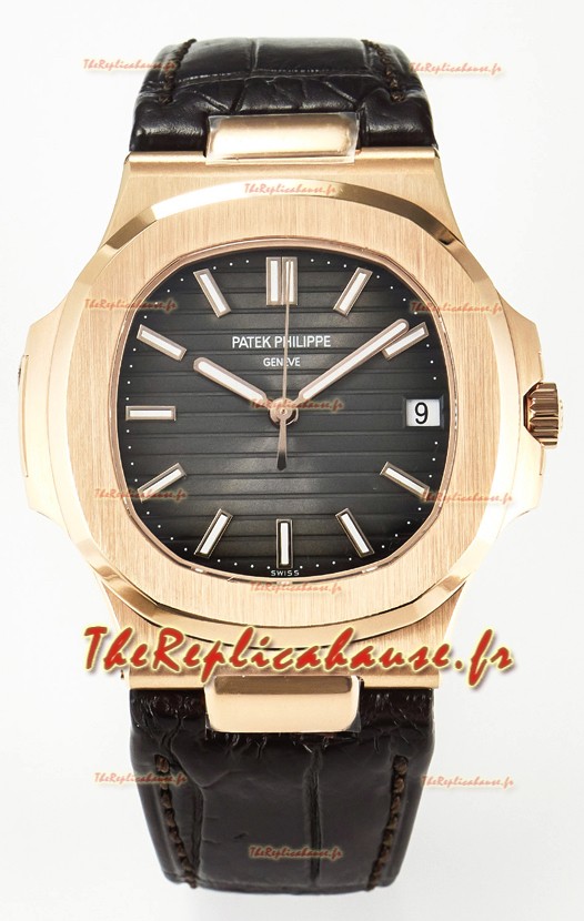 Patek Philippe Super Clone Nautilus 5711R-001 904L Or Rose Cadran Marron 