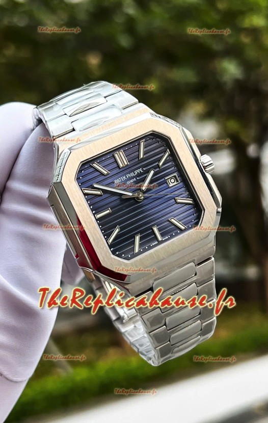 Patek Philippe Cubitus 5821 904L boîtier acier cadran bleu Réplique montre suisse 