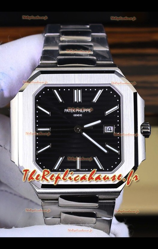 Patek Philippe Cubitus 5821 904L Boîtier acier Cadran noir Réplique montre suisse 