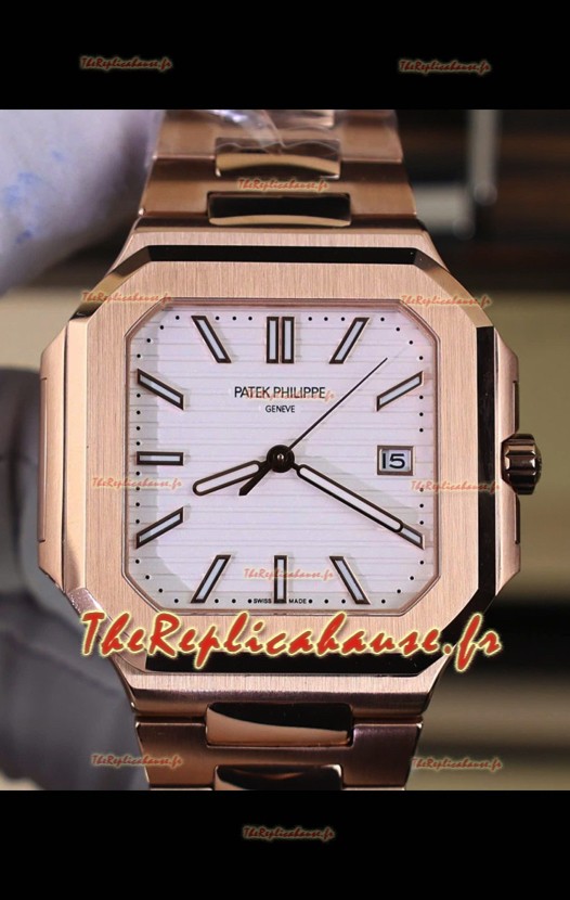 Patek Philippe Cubitus 5821 Or rose Cadran blanc Réplique montre suisse