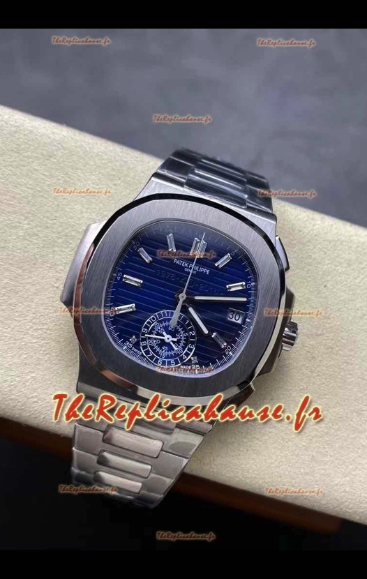 Patek Philippe Nautilus 5980/1A Chronographe 40e Anniversaire Boîtier acier et cadran violet - Réplique 1:1