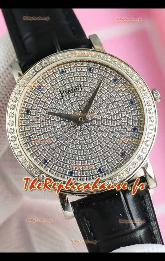 Piaget Altiplano G0A36128 Cadran pavé de diamants Réplique montres suisse à quartz dans un boîtier en acier