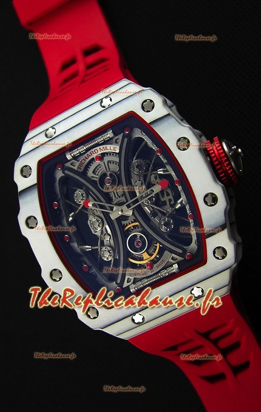 Richard Mille RM53-01 Pablo Mac Donough Boîtier Carbone Blanc Montre Réplique Suisse 
