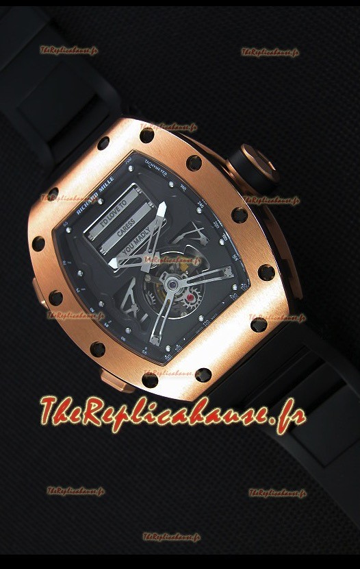 Montre Richard Mille RM069 Tourbillon Erotic Boîtier Rose Or Répliquée 