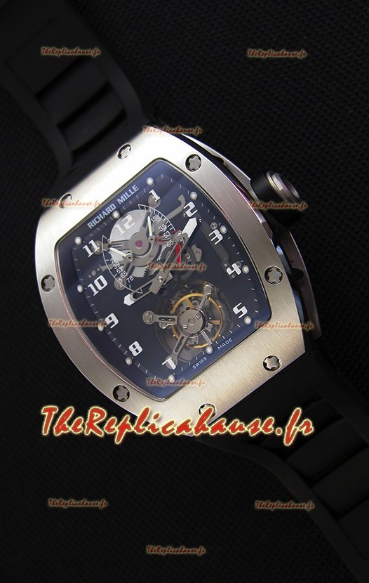 Montre Richard Mille RM001 Evolution Tourbillon Suisse Etui en acier brossé Répliquée