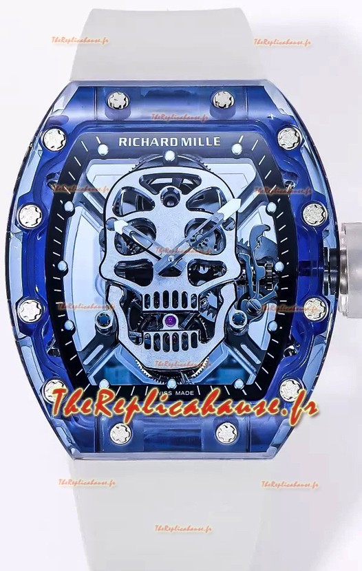 Richard Mille RM52-01 Boîtier saphir avec mouvement Tourbillon Véritable 1:1 Réplique Ultime