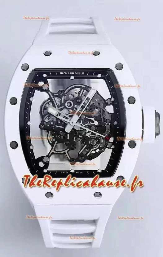 Richard Mille RM055 Montre Super Clone à Tourbillon Authentique et Boîtier Céramique