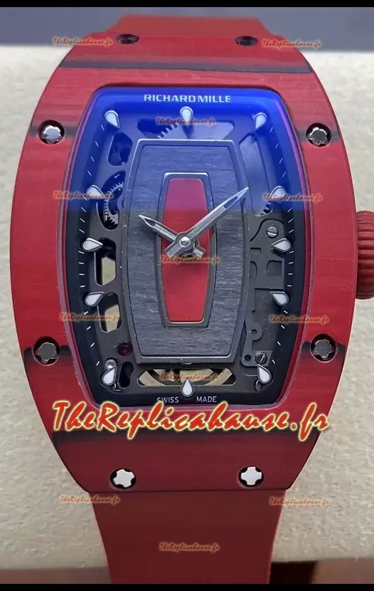 Richard Mille RM07 Boîtier carbone rouge 1:1 Montre Superclone suisse 