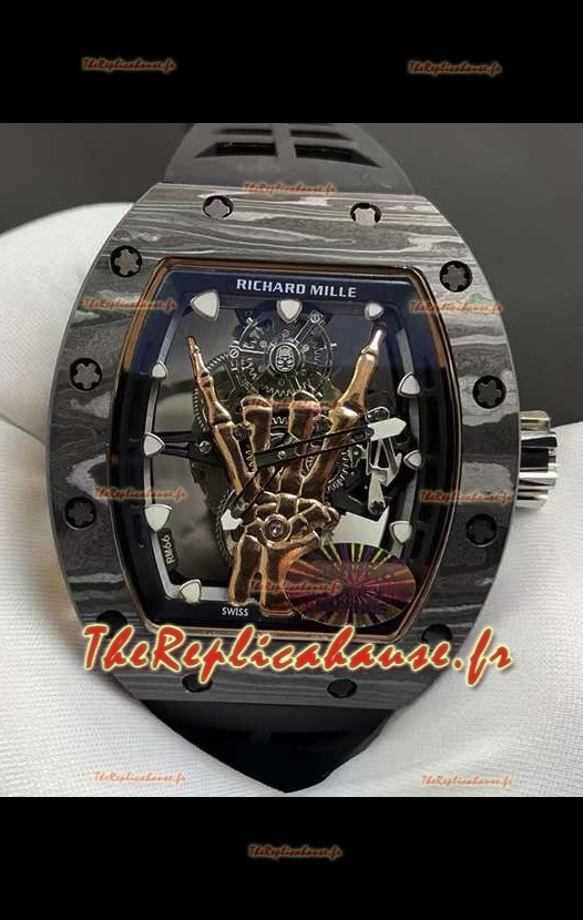 Richard Mille RM66 Flying Tourbillon Authentique Carbone Noir Superclone Replique Montre 