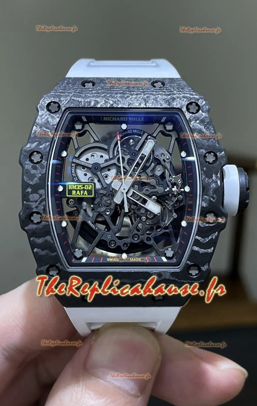 Richard Mille 035-02 Noir NTPT Mouvement Vaucher authentique Montre Super Clone