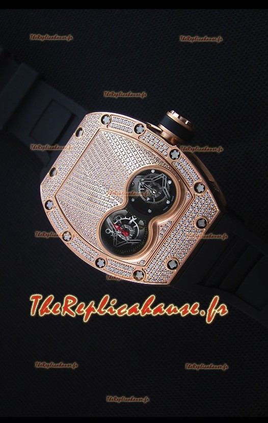 Richard Mille RM053 Tourbillon Pablo Mac Donough Montre Réplique Suisse Boîtier en Or Rose