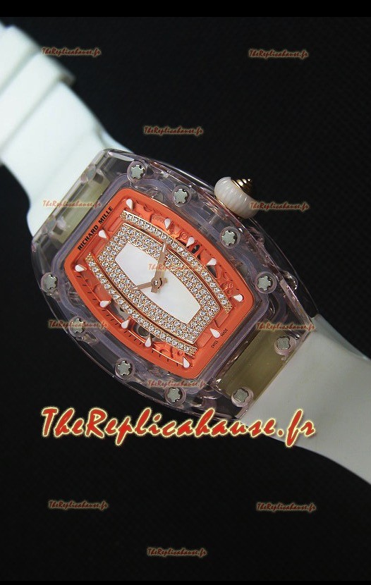 Richard Mille RM07-02 Sapphir Ladies Montre Réplique Suisse avec Cadran Blanc Perlé