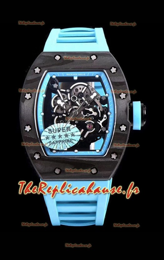Richard Mille RM055 Blue Legend Carbon Casing Swiss Replica Watch 