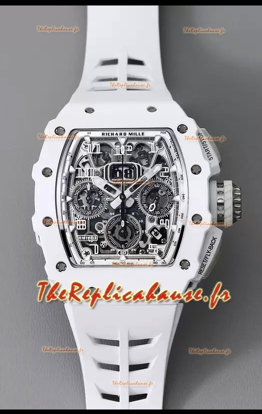 Richard Mille RM11-03 Titane/Céramique blanche Réplique Suisse 1:1 miroir de qualité