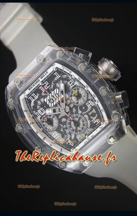 Montre avec Lunette Chronographe Blanche Richard Mille RM056-1 Tourbillon Felipe Massa