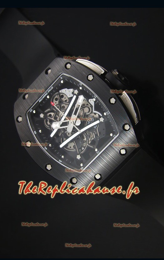 Montre Replica Suisse avec Lunette Noire avec Boitier en Céramique RM061 Richard Mille