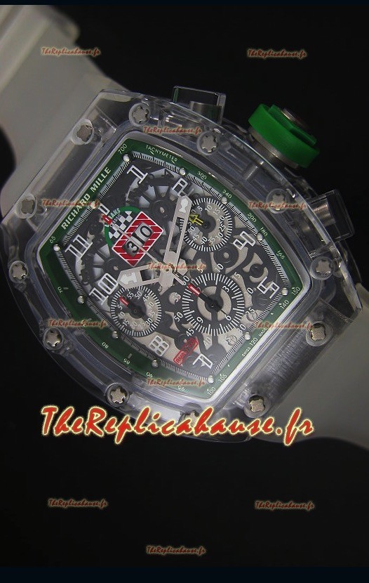Montre avec Lunette Chronographe Vert Richard Mille RM056-1 Tourbillon Felipe Massa