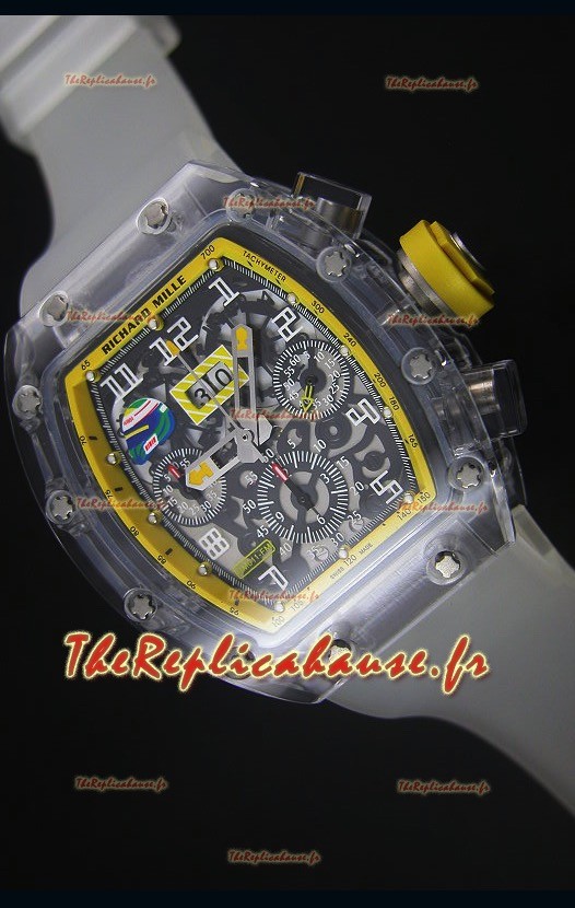Montre avec Lunette Chronographe Jaune Richard Mille RM056-1 Tourbillon Felipe Massa