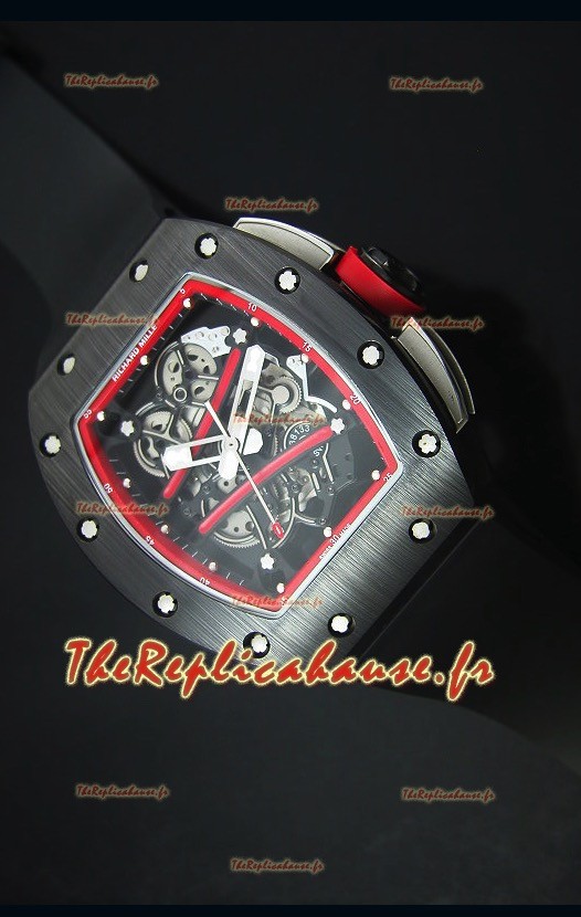 Montre Replica Suisse avec Lunette Rouge avec Boitier en Céramique RM061 Richard Mille