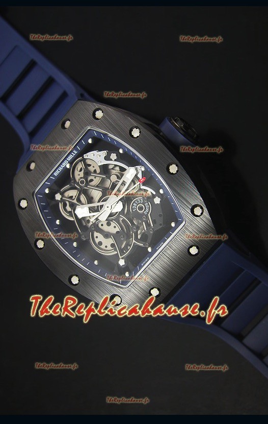 Montre Replica Suisse avec Lunette Bleue avec Boitier en Céramique RM061 Richard Mille