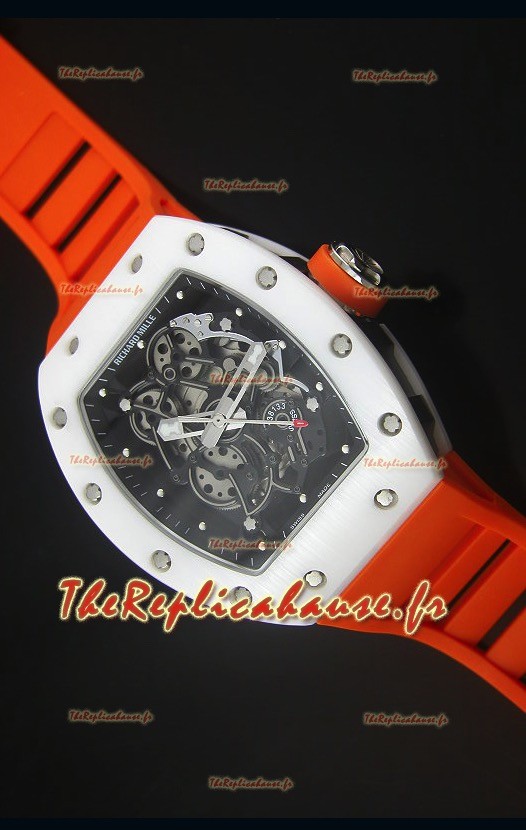 Montre Replica Suisse avec Lunette Intérieure Noire avec Boitier en Céramique RM061 Richard Mille