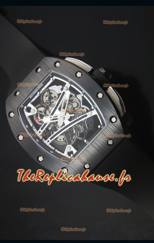 Montre Replica Suisse avec Lunette Noire et Blanche avec Boitier en Céramique RM061 Richard Mille