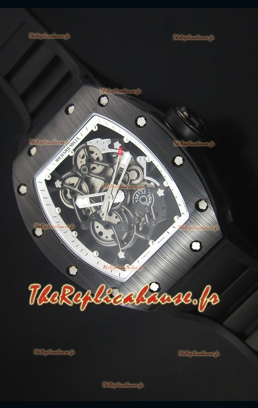 Montre RM055 Richard Mille avec Boitier Céramique avec Lunette Intérieure Blanche