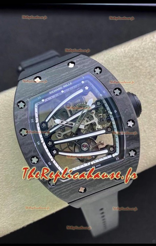 Richard Mille RM59-01 Véritable Mouvement Tourbillon dans un boîtier en carbone NTPT noir