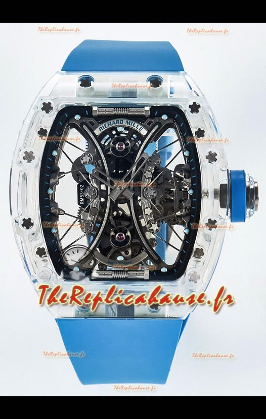 Richard Mille Super Clone RM53-01 Pablo Mac Donough Boîtier saphir avec mouvement tourbillon original
