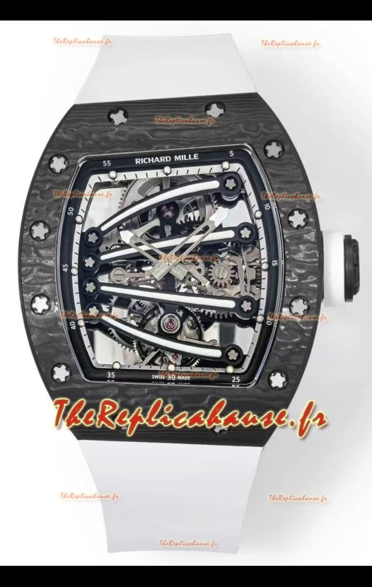 Richard Mille Super Clone RM59-01 Boîtier carbone NTPT Cadran noir Réplique montre suisse