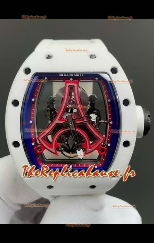 Richard Mille RM52-03 Paris Saint-Germain Tourbillon Céramique Blanche Réplique Montre Suisse