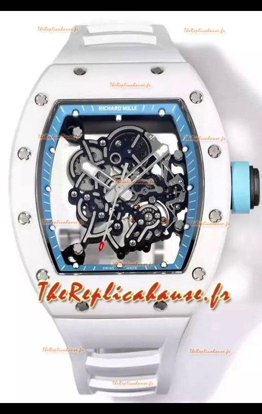 Montre Richard Mille Super Clone RM055 Boîtier Céramique avec Tourbillon Véritable 