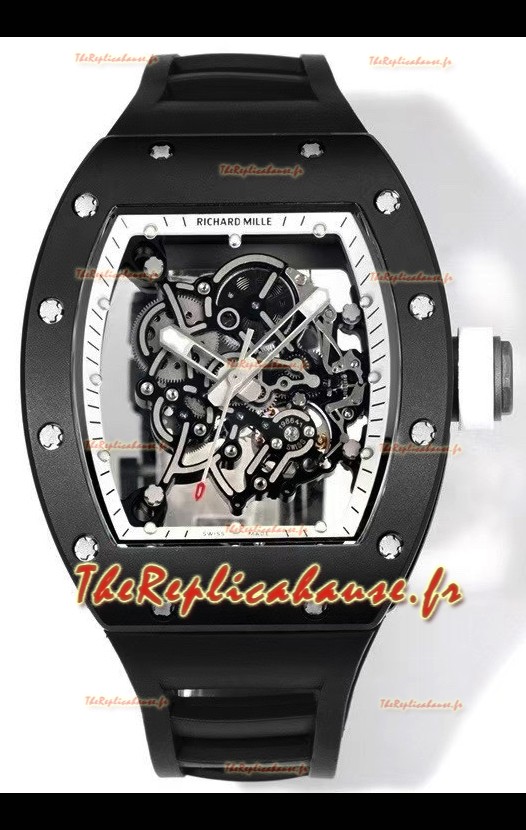 Montre Richard Mille Super Clone RM055 Boîtier céramique avec tourbillon véritable 