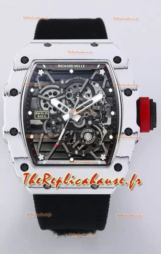 Richard Mille RM35-01 Rafael Nadal - Montre Boîtier en fibre de carbone Super Clone Tourbillon Véritable
