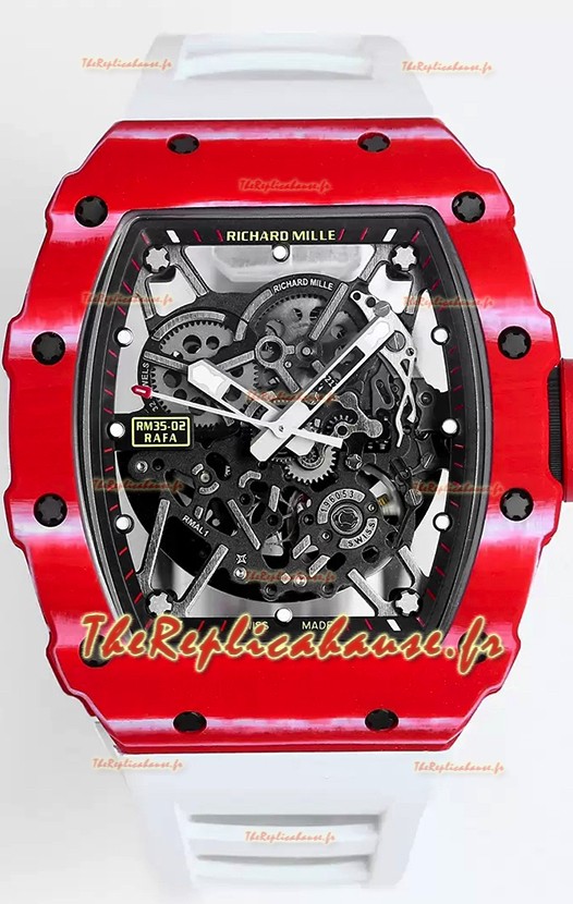 Richard Mille RM35-02 Rafael Nadal - Boîtier en fibre de carbone avec Tourbillon Véritable - Montre Super Clone