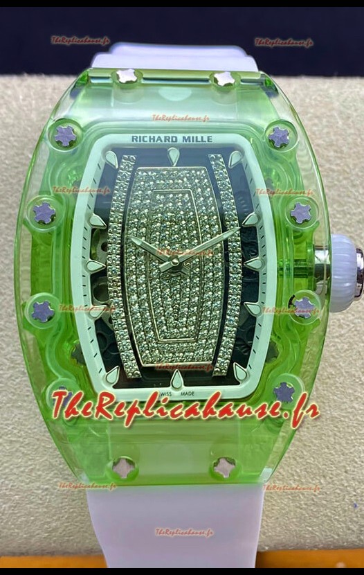 Richard Mille RM-07-02 Saphir Vert pour dames Réplique Montres miroir 1:1 