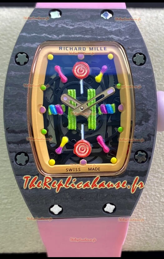 Richard Mille RM-07 Bon Bon Boîtier Carbone Dames Réplique Suisse 1:1