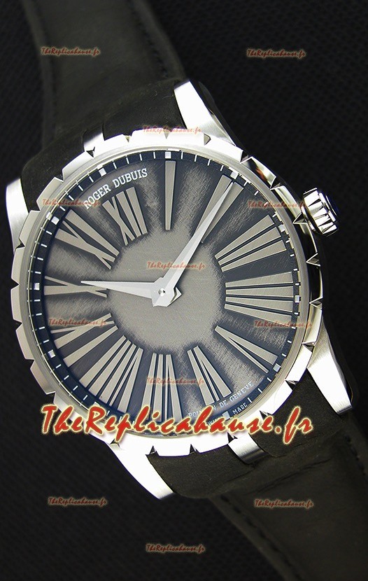 Roger Dubuis Excalibur Boîtier en acier cadran gris Montre Réplique Suisse