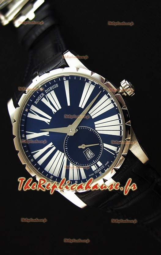 Montre Roger Dubuis Excalibur RDDBEX0378 Suisse avec Etui en acier bleu Répliqué 
