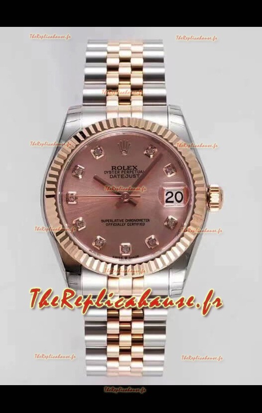Montre Rolex Datejust 31MM Mouvement Cal.3135 Réplique Suisse Cadran Champange Bracelet Jubilé - Acier 904L Ultimate