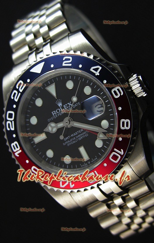 Montre Rolex GMT Masters II 116719BLRO Lunette Pepsi Mouvement Suisse Cal.3186 — Montre en acier ultime 904 L 