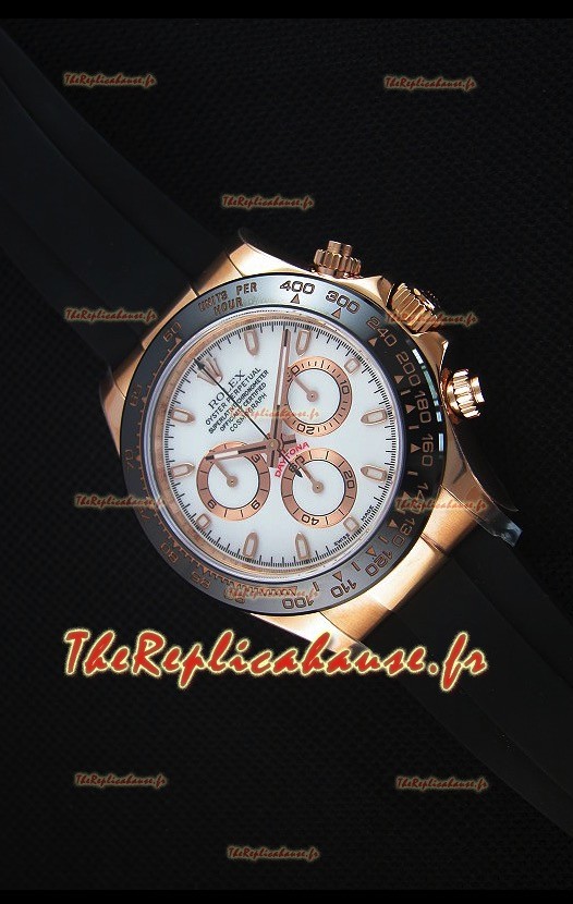 Rolex Daytona 116515 Everose 1:1 Mirror Replica White Dial Watch 
