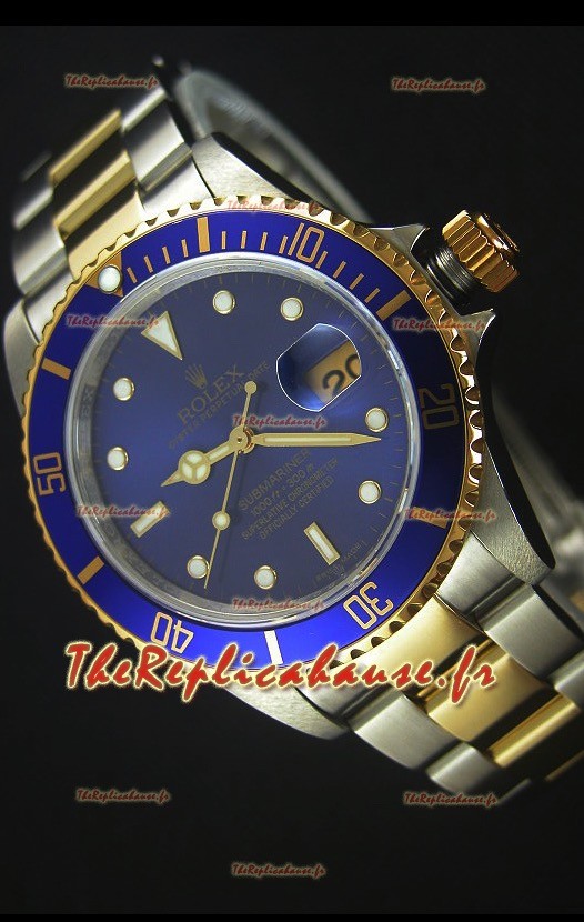 Rolex Submariner 16613 Montre Réplique Suisse 1:1 Deux-Tons avec Mouvement Suisse 3135 