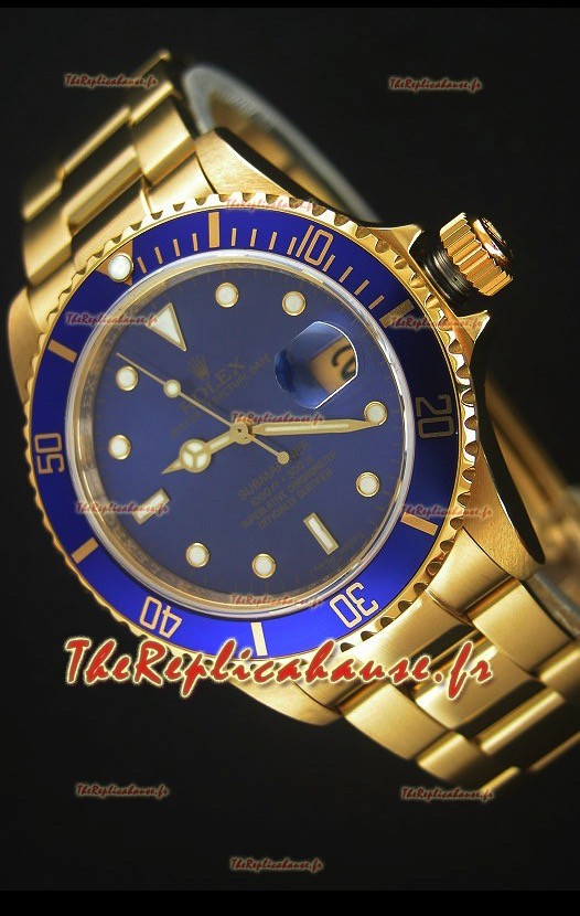 Rolex Submariner 16618 Montre Réplique 1:1 en Or avec Mouvement Suisse 3135