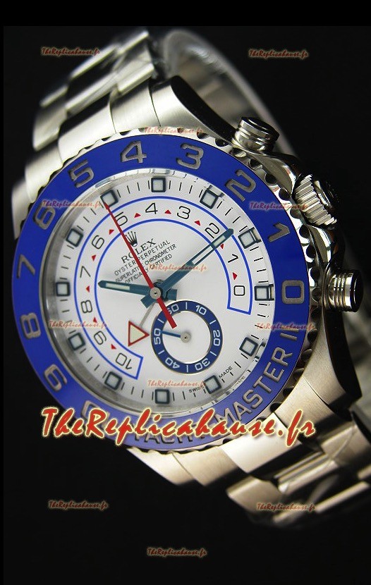 Rolex Yachtmaster II Acier Inoxydable Ref.116680 Montre Réplique 1:1 Miroir (Édition Chronomètre fonctionnel)