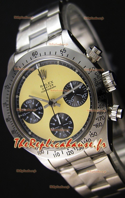 Rolex Daytona Vintage REF 6264 Off-Cadran Blanc Montre Réplique Suisse - Acier 904L 